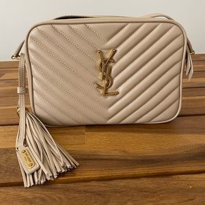 YSL camera bag, dark beige grey color. Worn ONCE.